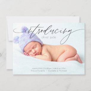 Faire-part de naissance photo pleine lumière