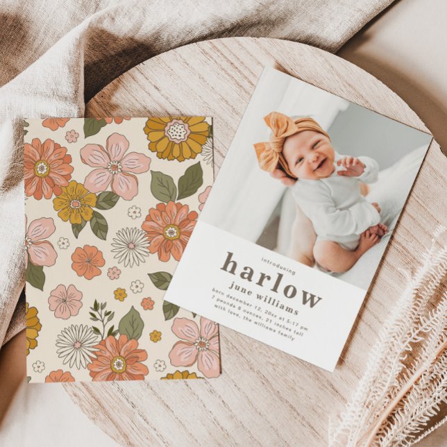 Faire-part de naissance photo simple | Naissance d (Créateur téléchargé)