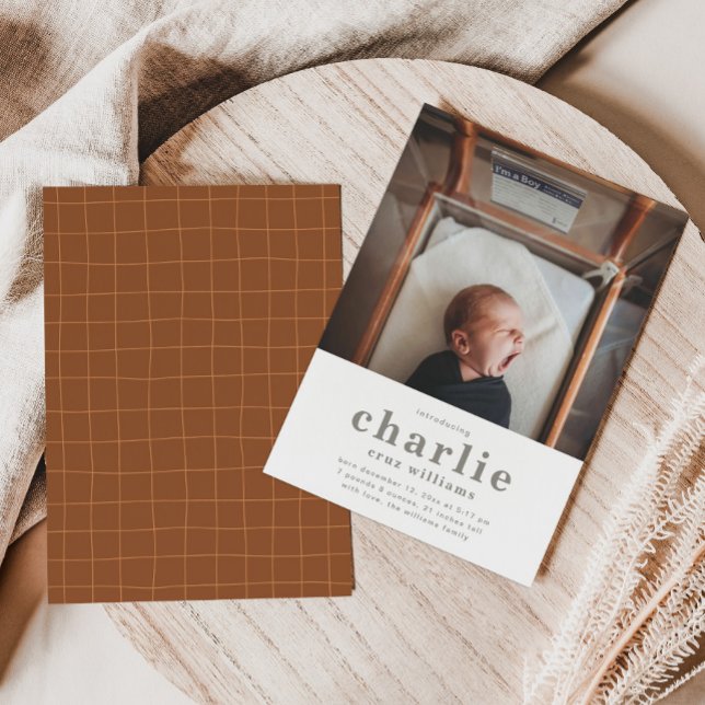 Faire-part de naissance photo simple | Naissance d (Créateur téléchargé)