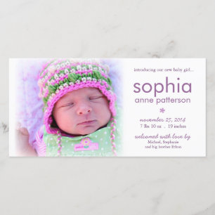 Faire-part de naissance photo Simplicity Baby Girl