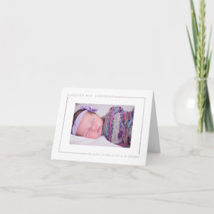 Faire-part de naissance photo Simply Chic Silver F