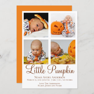 Faire-part de naissance photo Thanksgiving