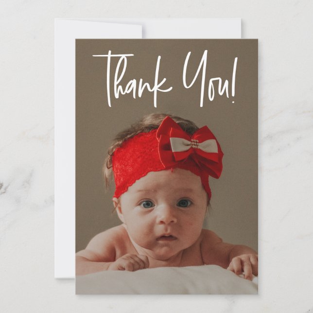 Faire-part de naissance photo verticale pour bébé  (Devant)