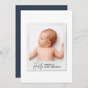 Faire-part de naissance photo vintage de script si