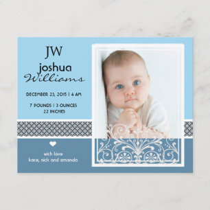 faire-part de naissance photo Vintage pour bébé