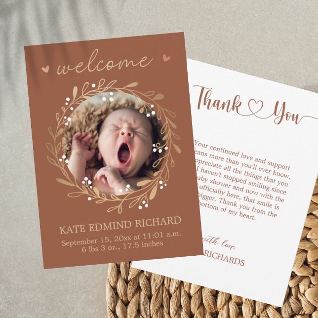 Faire-part de naissance Photo Welcome Baby (Créateur téléchargé)