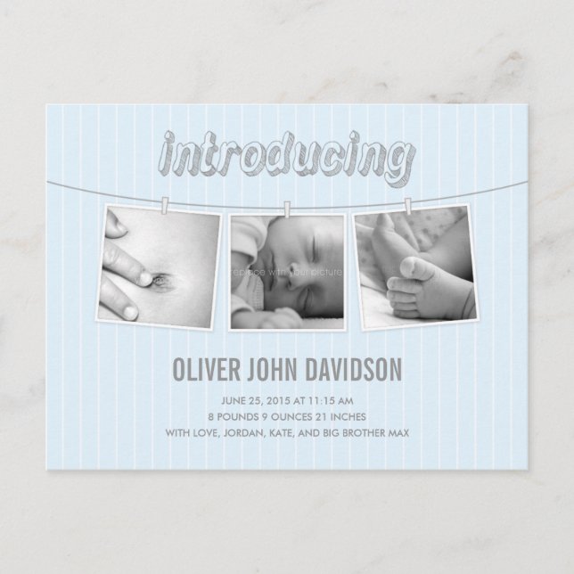 Faire-part de naissance photos accrocheuses - Baby (Devant)