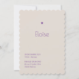 Faire-Part de naissance Poudré - Héloise