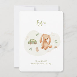 Faire-Part de naissance Robin