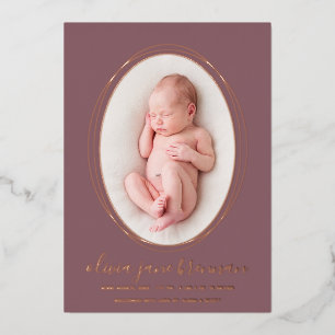 Faire-part de naissance Rose Gold Dusty Rose
