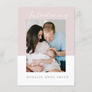 faire-part de naissance simple et douce avec messa