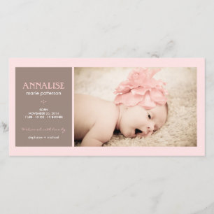 Faire-part de naissance spécial de bébé de photo