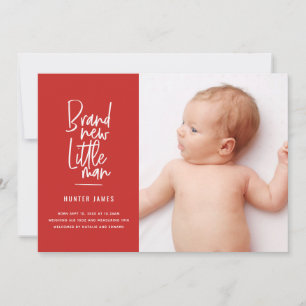 Faire-part de naissance tiré par la main moderne