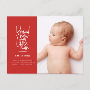 Faire-part de naissance tiré par la main moderne