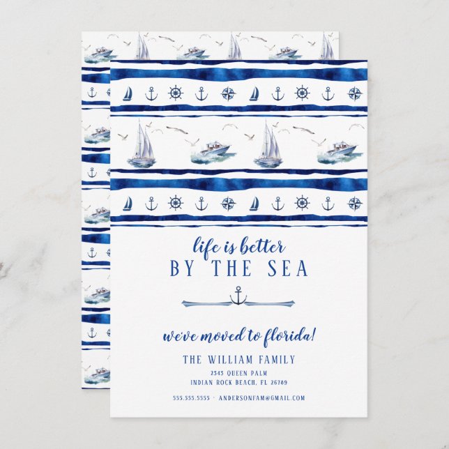 Faire-part de navigation (Devant / Derrière)