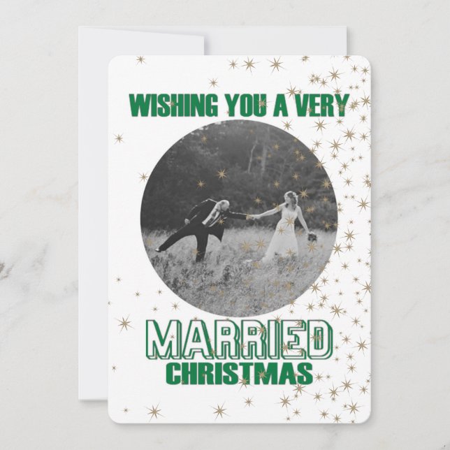 Faire-part de Noël des mariés (Devant)