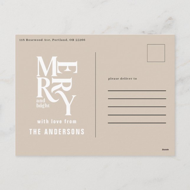 faire-part de noël vintage artisanat (Dos)