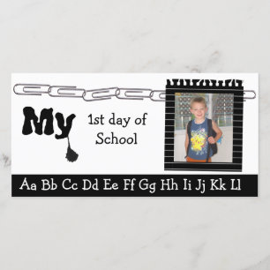 Faire-part De nouveau au photocard d'école