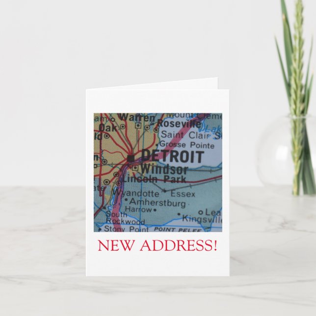 Faire-part de nouvelle adresse Detroit (Devant)