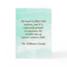 Faire-part de perte de grossesse