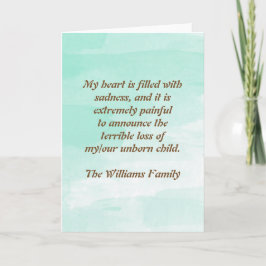 Faire-part de perte de grossesse