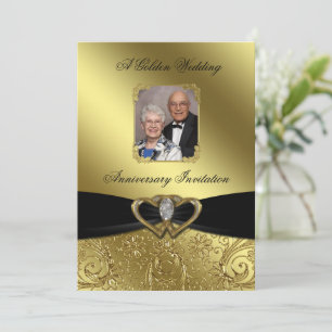 Faire-part de photo d'anniversaire de mariage en o