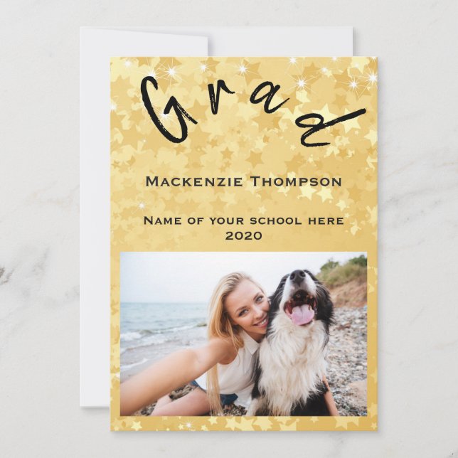 Faire-part de photo de diplômes contemporains (Devant)