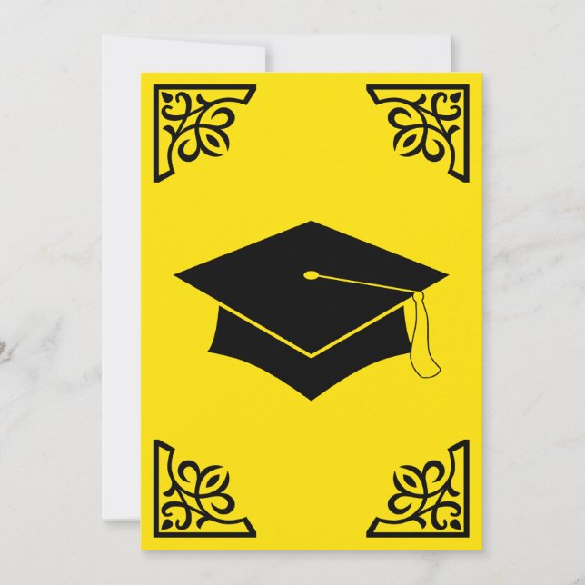 faire-part de plafond de graduation sophistiquée (Devant)