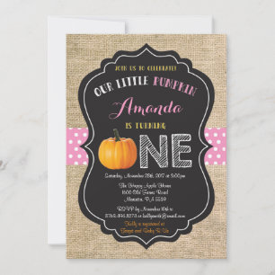 Faire-part de premier anniversaire de fille citrou