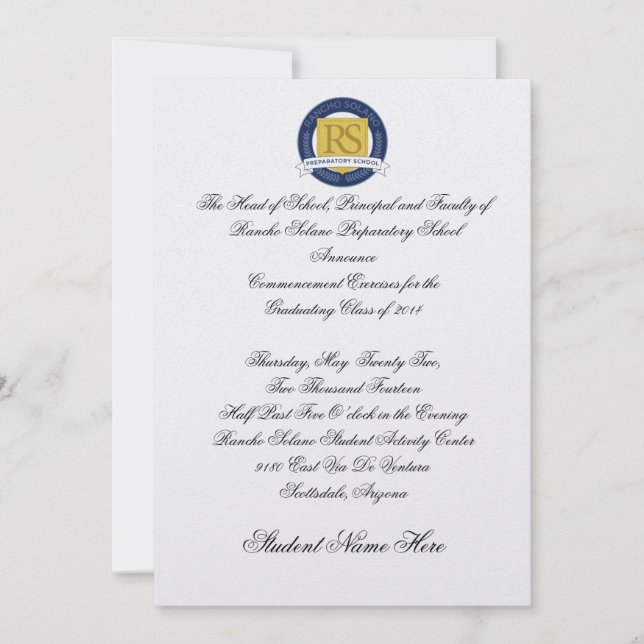 Faire-part de qualification RSPS - Formel (Devant)