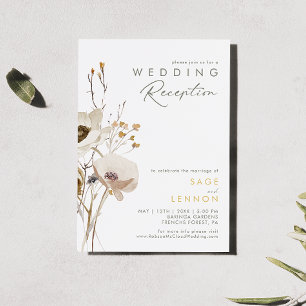 Faire-part de réception de mariage Champêtre et Fa