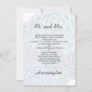Faire-part de réception de mariage privé avec succ