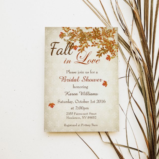 Faire-Part de Réception de Mariage Rustique Automn (Créateur téléchargé)