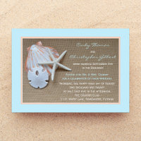 Faire-part de réception de mariage - Toile de jute