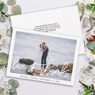 Faire-Part de Remerciement de Mariage Photo Modern