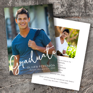 Faire-part de remise de diplôme avec superposition