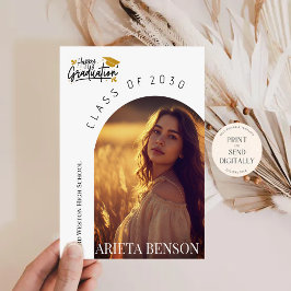 Faire-part de remise de diplôme d'archétype bohème