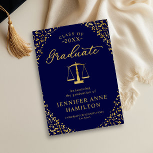 Faire-part de remise de diplôme de faculté de droi