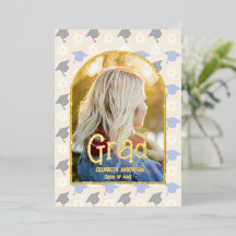 Faire-part de remise de diplôme Rétro Pêche