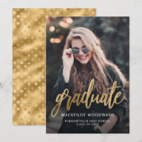 Faire-part de remise de diplômes à la mode avec éc