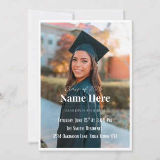 Faire-part de remise de diplômes avec photo | Anno