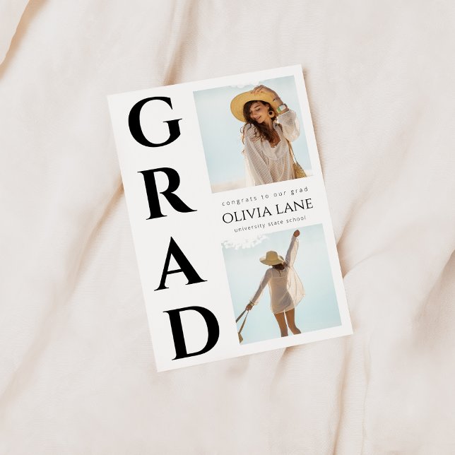 Faire-part de remise de diplômes moderne avec phot (Créateur téléchargé)