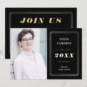 Faire-part de remise des diplômes à la frontière d