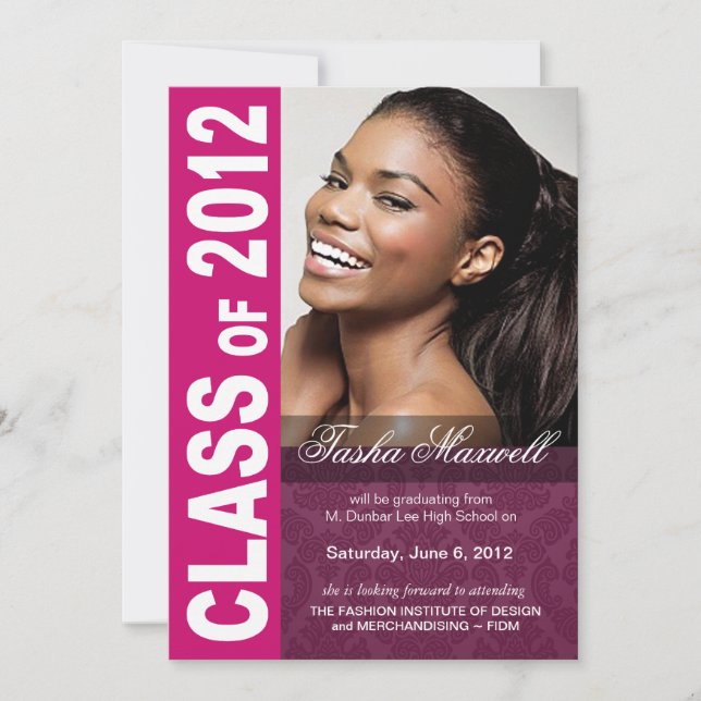 Faire-part de remise des diplômes audacieux et bra (Devant)