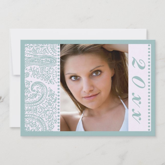 faire-part de remise des diplômes de la série Blue (Devant)