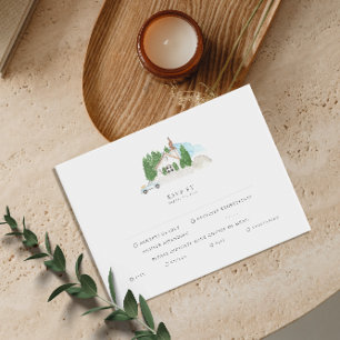 Faire-part de réponse de mariage à la maison aquar