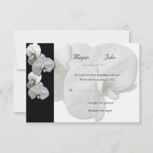Faire-part de réponse Orchidée Blanche