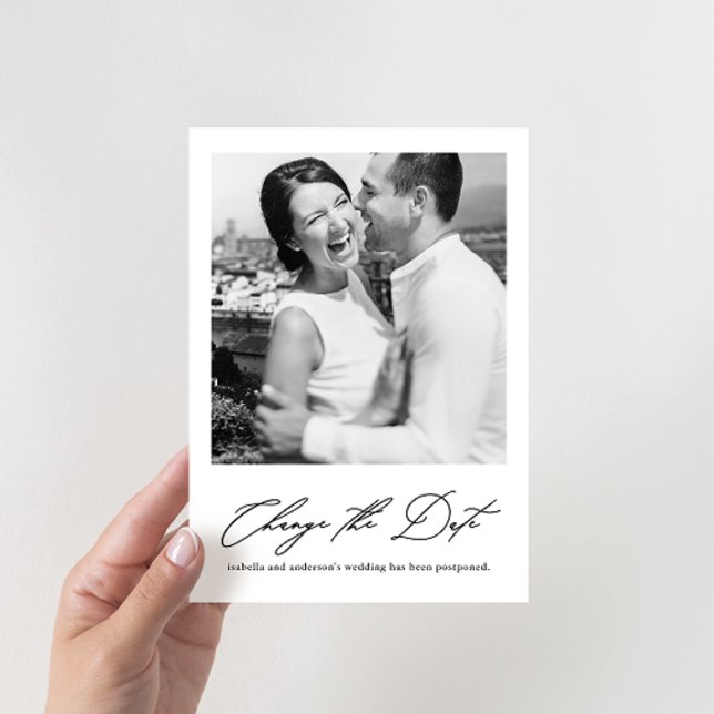 Faire-part de report de date de mariage chic avec  (Créateur téléchargé)