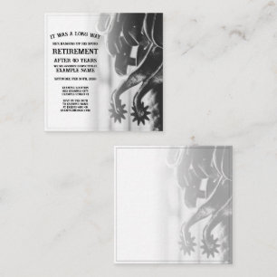 Faire-part de retraite avec vieilles éperons