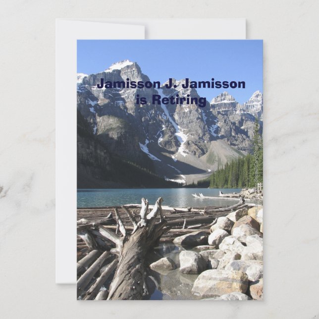 Faire-part de retraite, bois d'oeuvre du lac Mount (Devant)